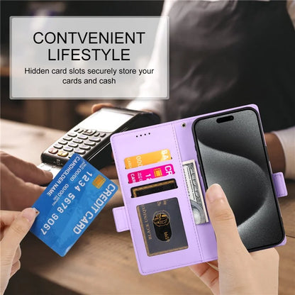 DF-010 For iPhone 14 Pro Case PU Leather Wallet Stand Phone Cover