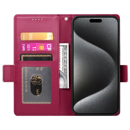 DF-010 For iPhone 14 Pro Max Case Stand Magnetic Clasp Leather Phone Cover