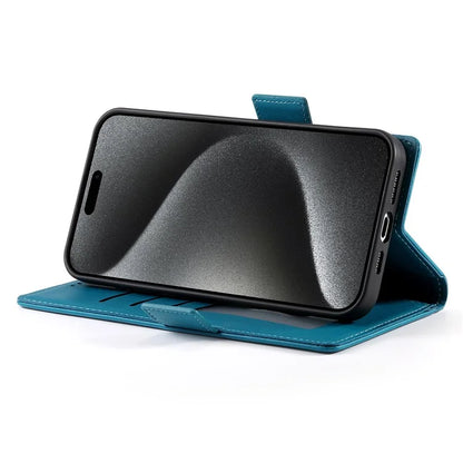 DF-010 For iPhone 14 Pro Max Case Stand Magnetic Clasp Leather Phone Cover
