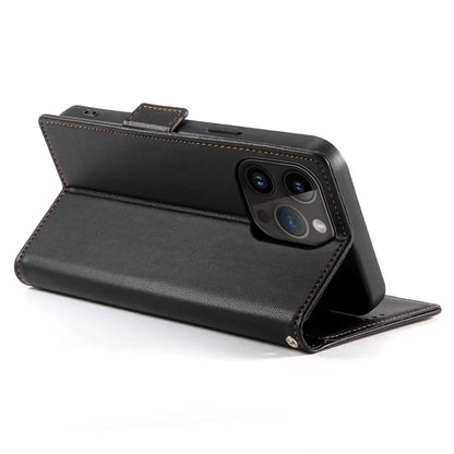DF-010 For iPhone 15 Pro Max Case PU Leather Wallet Stand Phone Cover