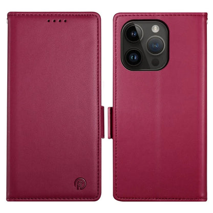 DF-010 For iPhone 15 Pro Max Case PU Leather Wallet Stand Phone Cover