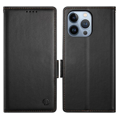 DF-010 For iPhone 13 Pro Case Full Protection PU Leather Phone Cover with Wallet