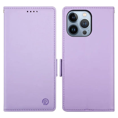 DF-010 For iPhone 13 Pro Case Full Protection PU Leather Phone Cover with Wallet