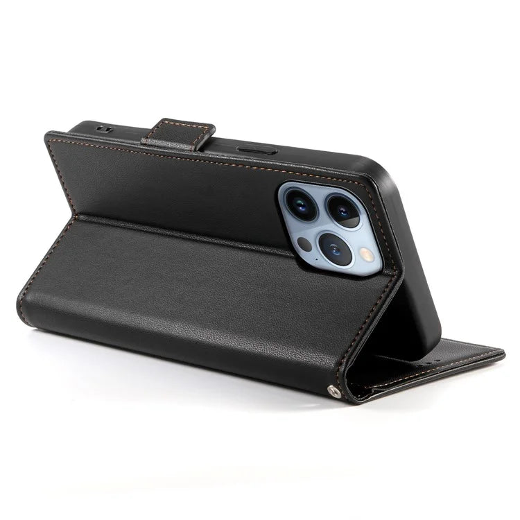 DF-010 For iPhone 13 Pro Max Case PU Leather Wallet Stand Phone Cover