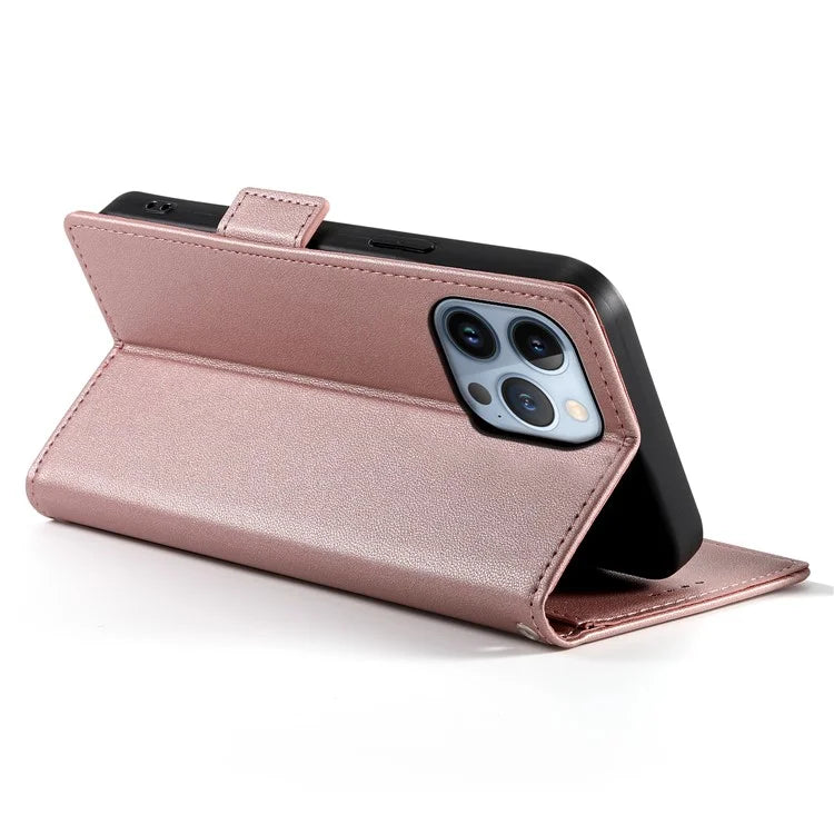 DF-010 For iPhone 13 Pro Max Case PU Leather Wallet Stand Phone Cover