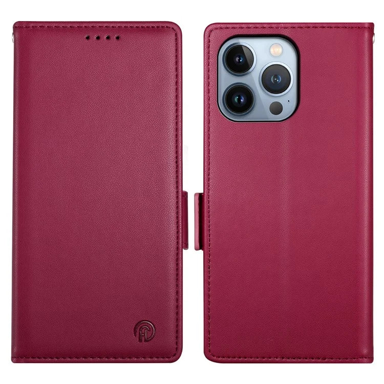 DF-010 For iPhone 13 Pro Max Case PU Leather Wallet Stand Phone Cover