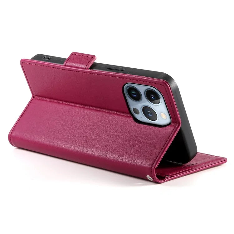 DF-010 For iPhone 13 Pro Max Case PU Leather Wallet Stand Phone Cover