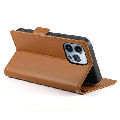 DF-010 For iPhone 13 Pro Max Case PU Leather Wallet Stand Phone Cover