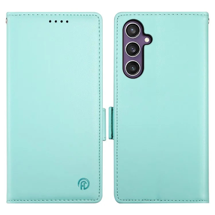 DF-010 For Samsung Galaxy S24 Case Side Clasp Closure Leather Wallet Flip Stand Phone Cover