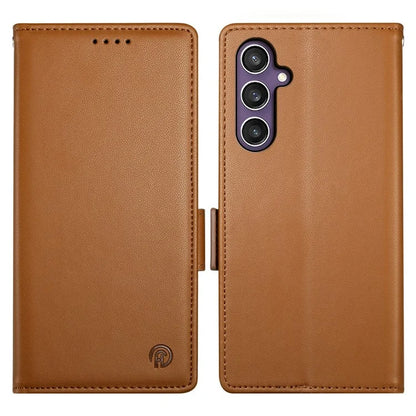 DF-010 For Samsung Galaxy S24 Case Side Clasp Closure Leather Wallet Flip Stand Phone Cover