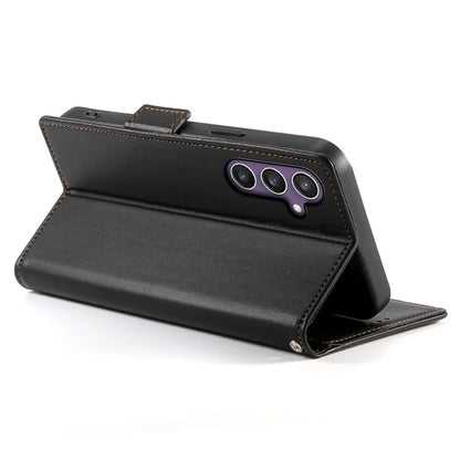 DF-010 For Samsung Galaxy S24+ Wallet Case Leather Phone Cover Side Magnetic Clasps