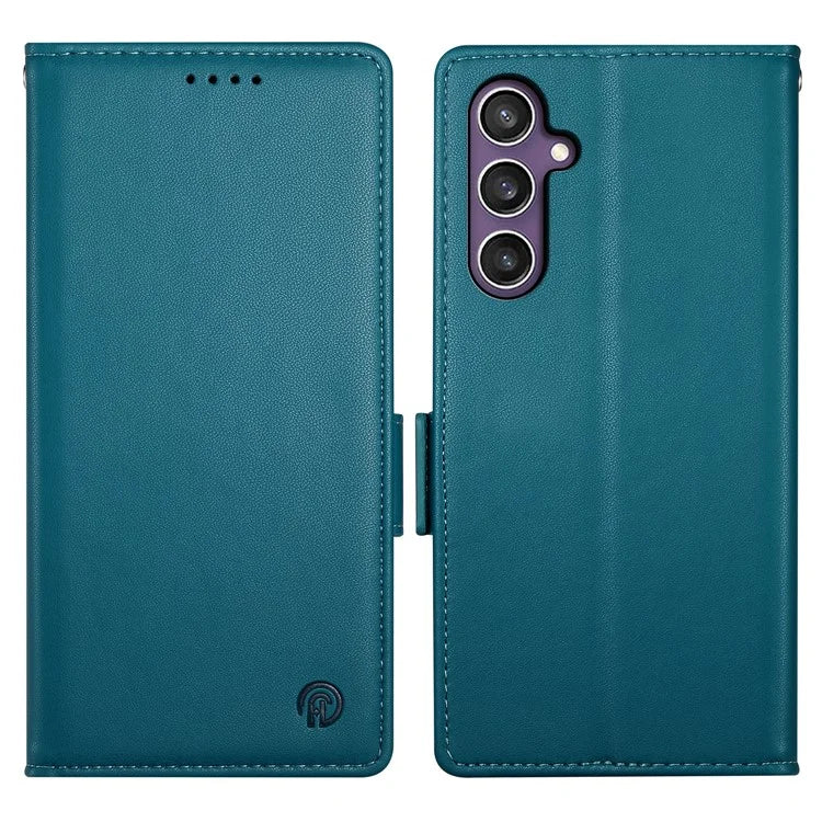 DF-010 For Samsung Galaxy S24+ Wallet Case Leather Phone Cover Side Magnetic Clasps