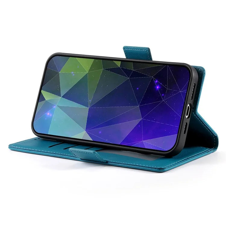 DF-010 For Samsung Galaxy S24+ Wallet Case Leather Phone Cover Side Magnetic Clasps