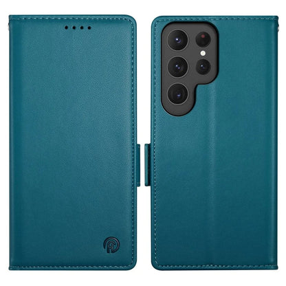 DF-010 For Samsung Galaxy S23 Ultra Case PU Leather Dual Magnetic Clasps Phone Cover