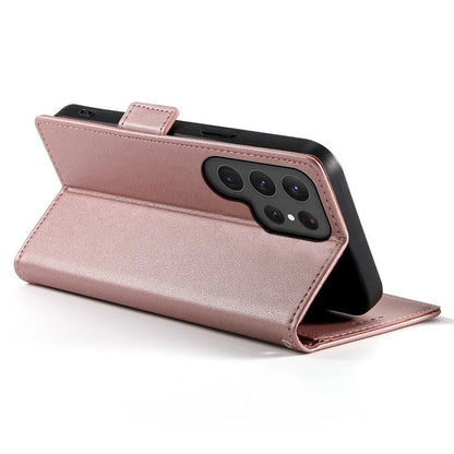 DF-010 For Samsung Galaxy S24 Ultra Case Leather Wallet Folio Flip Phone Cover