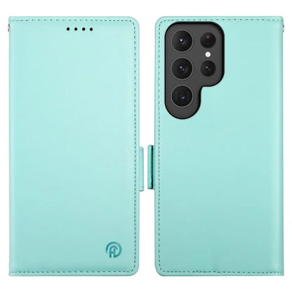 DF-010 For Samsung Galaxy S24 Ultra Case Leather Wallet Folio Flip Phone Cover