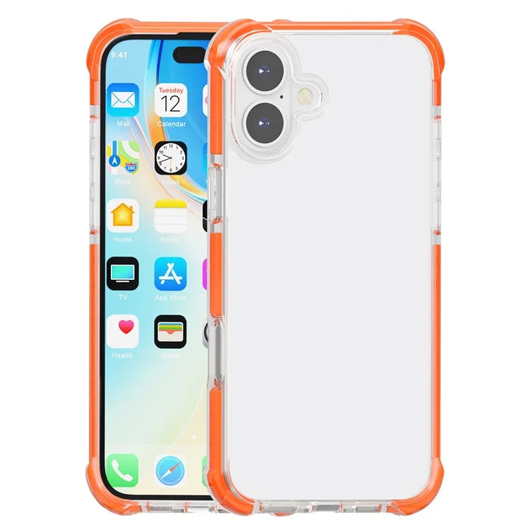 Clear Mobile Phone Case for iPhone 16 TPU+TPE+PC Phone Cover