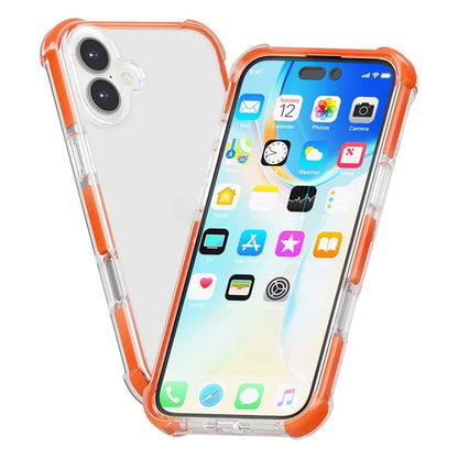 Clear Mobile Phone Case for iPhone 16 TPU+TPE+PC Phone Cover