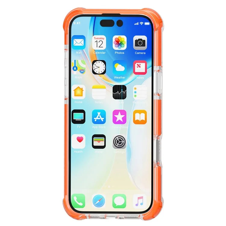 Clear Mobile Phone Case for iPhone 16 TPU+TPE+PC Phone Cover