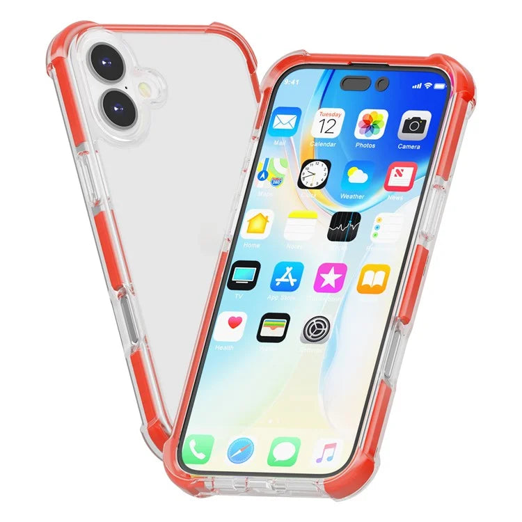 Clear Mobile Phone Case for iPhone 16 TPU+TPE+PC Phone Cover