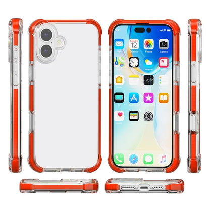 Clear Mobile Phone Case for iPhone 16 TPU+TPE+PC Phone Cover