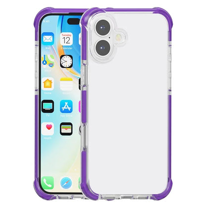 Clear Mobile Phone Case for iPhone 16 TPU+TPE+PC Phone Cover