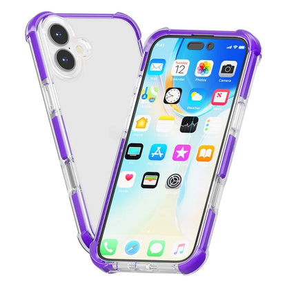 Clear Mobile Phone Case for iPhone 16 TPU+TPE+PC Phone Cover