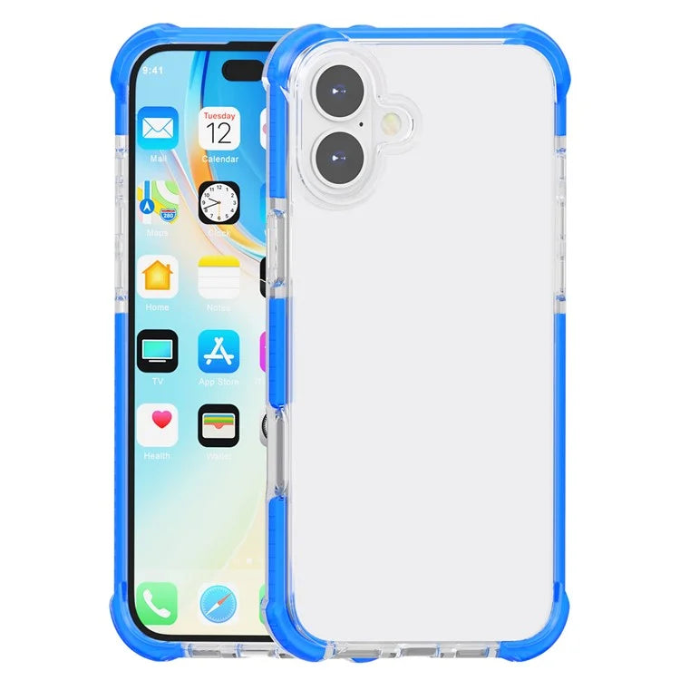 Clear Mobile Phone Case for iPhone 16 TPU+TPE+PC Phone Cover