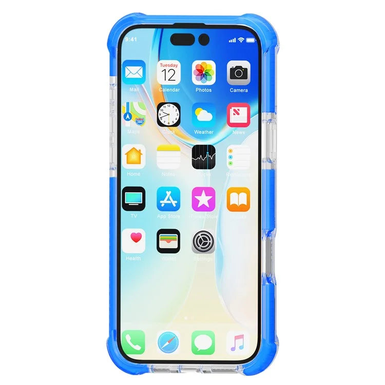 Clear Mobile Phone Case for iPhone 16 TPU+TPE+PC Phone Cover