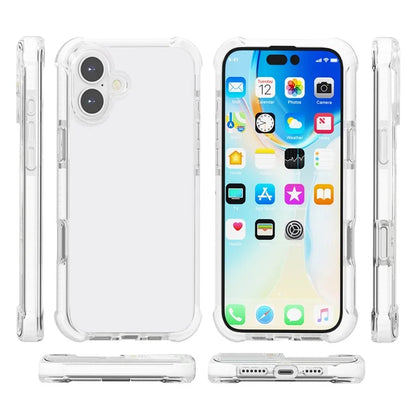 Clear Mobile Phone Case for iPhone 16 TPU+TPE+PC Phone Cover
