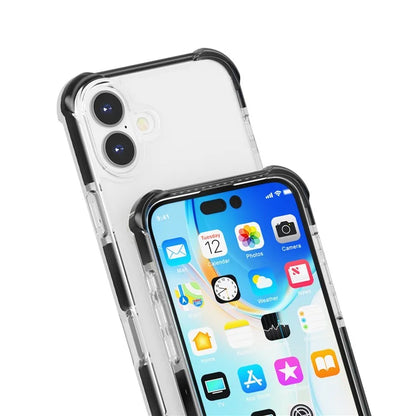 Clear Mobile Phone Case for iPhone 16 TPU+TPE+PC Phone Cover