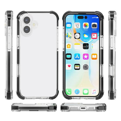Clear Mobile Phone Case for iPhone 16 TPU+TPE+PC Phone Cover