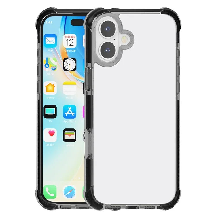 Clear Mobile Phone Case for iPhone 16 TPU+TPE+PC Phone Cover