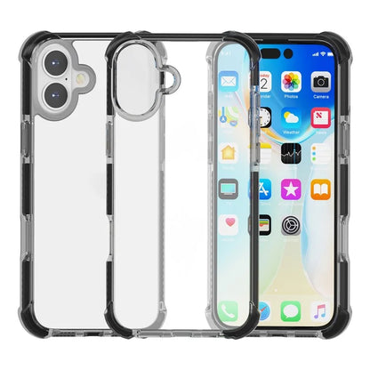 Clear Mobile Phone Case for iPhone 16 TPU+TPE+PC Phone Cover