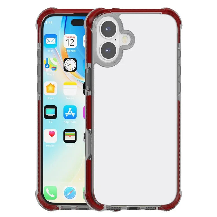 Clear Mobile Phone Case for iPhone 16 TPU+TPE+PC Phone Cover