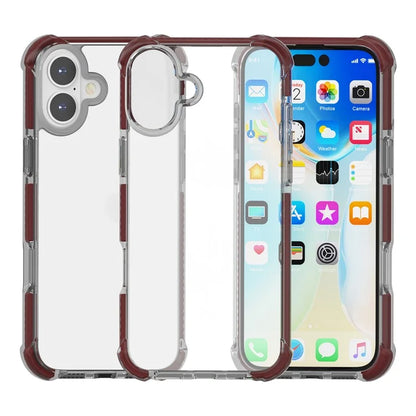 Clear Mobile Phone Case for iPhone 16 TPU+TPE+PC Phone Cover