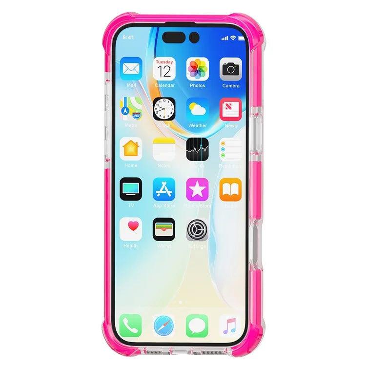 Clear Mobile Phone Case for iPhone 16 TPU+TPE+PC Phone Cover