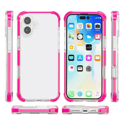 Clear Mobile Phone Case for iPhone 16 TPU+TPE+PC Phone Cover
