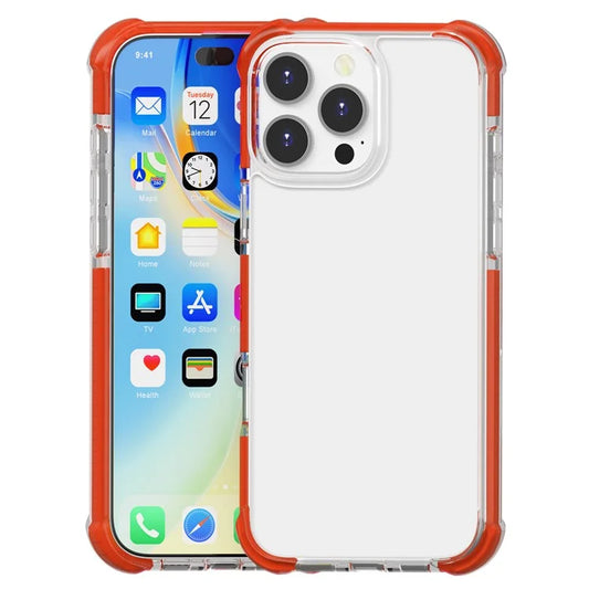 For iPhone 16 Pro Max Clear Mobile Phone Case Shockproof TPU+TPE+PC Phone Cover
