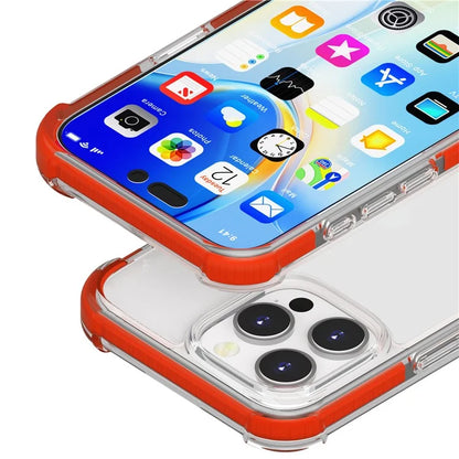 For iPhone 16 Pro Max Clear Mobile Phone Case Shockproof TPU+TPE+PC Phone Cover