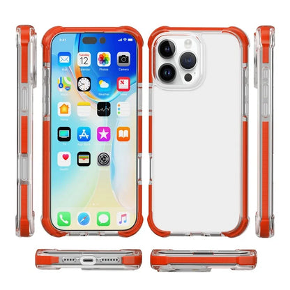 For iPhone 16 Pro Max Clear Mobile Phone Case Shockproof TPU+TPE+PC Phone Cover