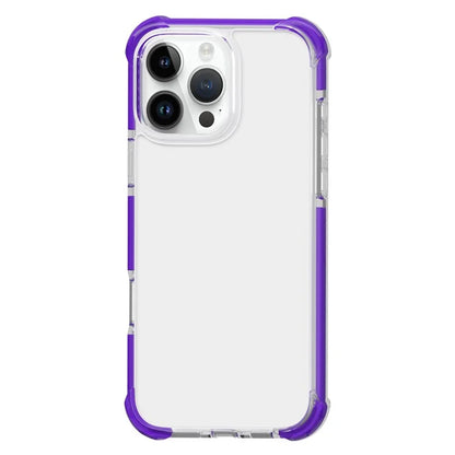 For iPhone 16 Pro Max Clear Mobile Phone Case Shockproof TPU+TPE+PC Phone Cover