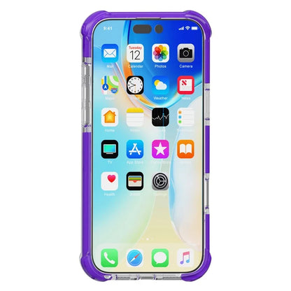 For iPhone 16 Pro Max Clear Mobile Phone Case Shockproof TPU+TPE+PC Phone Cover