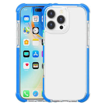 For iPhone 16 Pro Max Clear Mobile Phone Case Shockproof TPU+TPE+PC Phone Cover