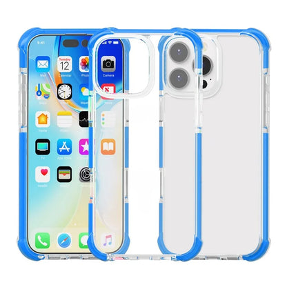 For iPhone 16 Pro Max Clear Mobile Phone Case Shockproof TPU+TPE+PC Phone Cover