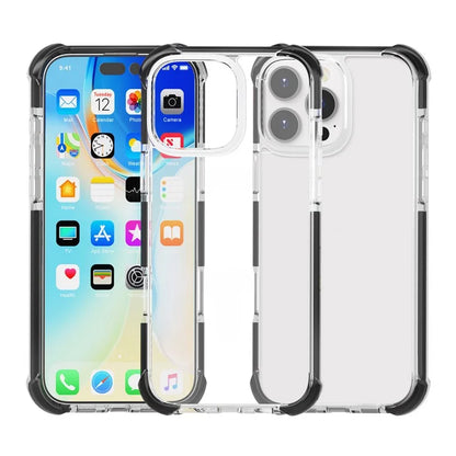 For iPhone 16 Pro Max Clear Mobile Phone Case Shockproof TPU+TPE+PC Phone Cover