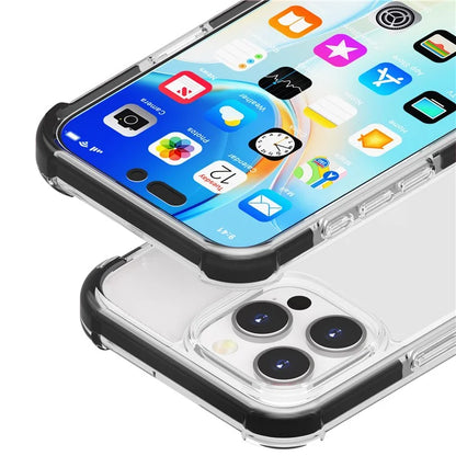 For iPhone 16 Pro Max Clear Mobile Phone Case Shockproof TPU+TPE+PC Phone Cover