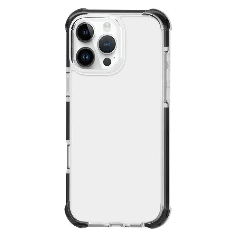 For iPhone 16 Pro Max Clear Mobile Phone Case Shockproof TPU+TPE+PC Phone Cover