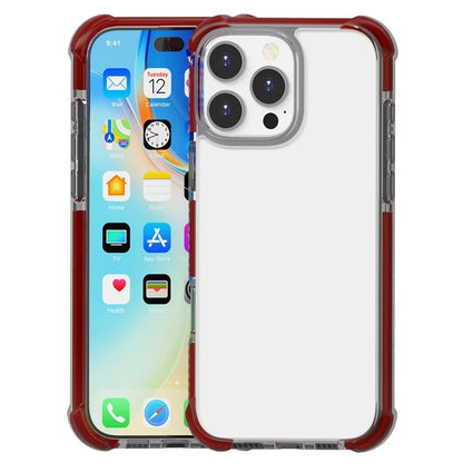 For iPhone 16 Pro Max Clear Mobile Phone Case Shockproof TPU+TPE+PC Phone Cover