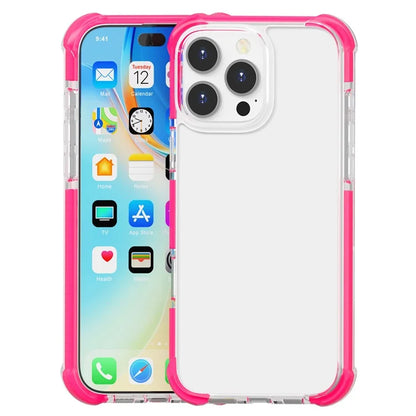 For iPhone 16 Pro Max Clear Mobile Phone Case Shockproof TPU+TPE+PC Phone Cover